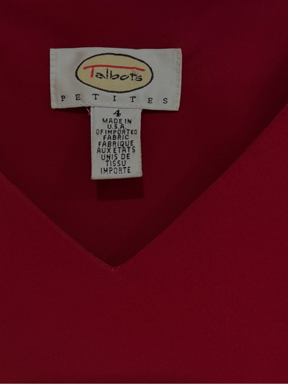 Talbots Petites Vintage Cranberry Red A-Line Dress Size 4P Fully Lined - Picture 5 of 6